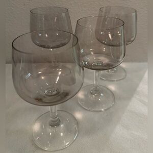 4 Smokey gray cordial glasses. Germany vintage 5” 6oz